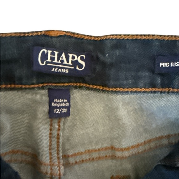 Chaps Indigo Wide Leg Women's Jeans - Picture 3 of 4